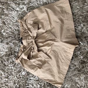Tan Zara shorts with bow belt